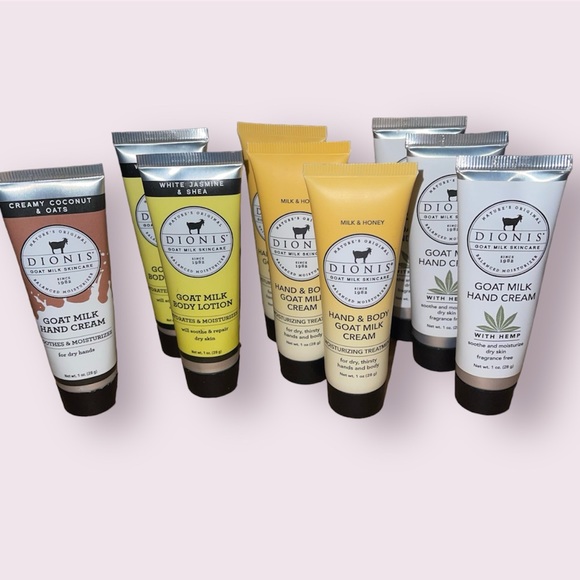 🔅 Dionis Goat Milk Hand Cream Bundle 4 fragrances, 9 1 oz tubes - Picture 1 of 3